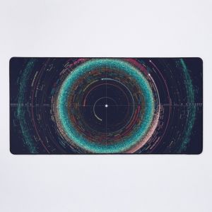 Grand Tapis de Souris Gaming pour Bureau Carte des astéroïdes du système solaire 75x40cm Antidérapante Cla - Neuf