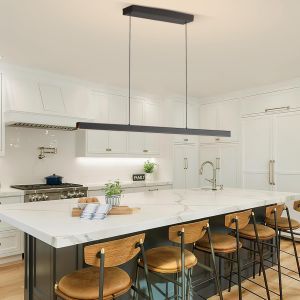Subzonal-Suspension Luminaire Cuisine Moderne, 3000k/4500k/6500k 10%&iquest;100% Temp&eacute;rature De Couleur Lustre Lin&eacute;aire, Dimmbar Avec T&eacute;l&eacute;commande Chandelier Pour Cuisine,Salon,Salle &Agrave; Manger,Chambre &Agrave; Couc - Neuf