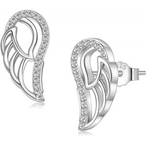 Chenquansarl-Boucles D'oreilles Pour Femmes, Boucles D'oreilles En Argent 925 Avec Zircone Cubique, Bijoux D'anniversaire Pour Femmes - Neuf