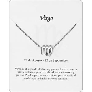 Kal-Collier Signe Du Zodiaque En Acier Inoxydable Belle Carte Signification Signe Du Zodiaque Pendentif Horoscope Pour Femme Ou Homme Cadeau Anniversaire - Neuf