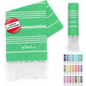 Petite Serviette-100% Coton Bio,50 X 100 Cm,Pr&eacute;lav&eacute;,Absorbant,S&eacute;chage Rapide,Fouta,Serviette Pour Les Invit&eacute;s,Serviette De Voyage,Petite Serviette Pour Le Visage,Vert (Grass) - Neuf