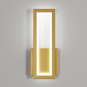 Applique Murale Intérieure Led,16w 1800lm Moderne Acrylique Lampe Murale Or,Luminaire Led Chambre Lumière Blanche 6500k Pour Salon,Couloir,Escalier,32cm - Neuf