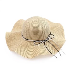 Femmes Bohème Chapeau De Paille Pliable Chapeau De Soleil Chapeau De Plage Large Bord Arc Chapeau D'été Pour Les Vacances De Voyage Et La Plage.[Z1611] - Neuf