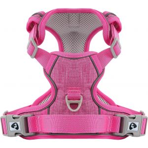 Harnais Anti Traction Pour Chien, Harnais Chiot Chien Réfléchissant Réglable Avec Attache Devant, Arnet Moyen Et Grand, Rouge, S - Neuf