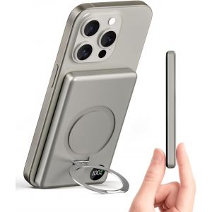 CMWX-Batterie Externe Magsafe 10000mAh Power Bank Magnetique Chargeur Externe, PD 20W Charge Rapide Power Bank USB C Entrée & Sortie, pour iPhone 17/16/15/14/13/12 - Neuf