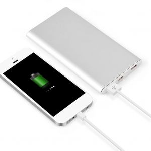 Portable Aluminium 5000mah Banque D'alimentation Diy Kit Coque Bo&icirc;tier Usb + Type-C + Port Micro-Usb Argent - Neuf