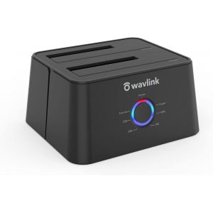 Station d'accueil USB 3.0 vers SATA Double Baie pour Disque Dur SATA 2,5"" et 3,5"" SATA et SSD, UASP optimis&eacute; et Prend en Charge la Fonction de clonage Hors Ligne - Neuf