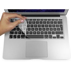 LORANKA-Protection Clavier EU pour Apple MacBook Pro Retina 13 & 15 Pouces (2012-2016) | Air 13 Zoll (Jusqu'en 2018) - Prot&egrave;ge Touches en Silicone Flexible - Tapis Ultra Fin en Transparent - Neuf