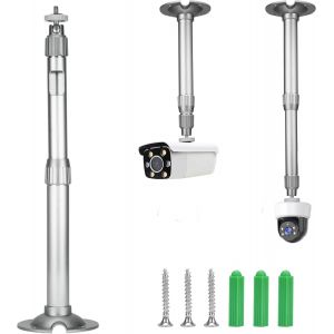 KALANKA-Support Camera Murale Extensible pour Cam&eacute;ra Ext&eacute;rieur, Montage au Plafond, Compatible avec Cam&eacute;ra, Support de Fixation Murale Extensible 20-40cm pour Babyphone Webcam Videoprojecteur - Neuf