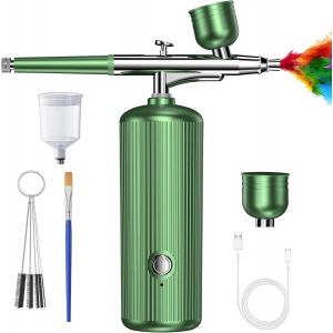 CHECARZHN--NO1-Kit Aérographe 48Psi Avec Compresseur, Buse De 0,3 Mm Et De Nettoyage, Kit Aérographe Portatif Pour Graffiti, Hydratation, Tatouage, Maquillage, Nail Art, Décoration De Gâteau - Neuf