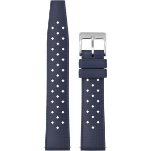 Fdjhy-Fkm Bracelet Montre Caoutchouc 20/22mm, Bracelets De Montre Tropical Souples Étanches Boucle Acier Inoxydable, Bracelet Montre Dégagement Rapide 2 Fixation Boucles Respirants Plongée Hommes Fem - Neuf