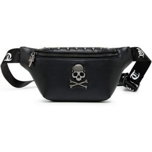 SJZG-Sac Banane Pour Femme, Sac Banane En Cuir Noir Pour Femme, Motif T&ecirc;te De Mort, Sac Banane Tendance Pour Promener Le Chien, Festival, Randonn&eacute;e, Voyage, Vacances, Skull-2., Taille Unique, Mode - Neuf