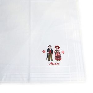 Promotion ! Mouchoir De Poche 'alsace' Blanc - Neuf