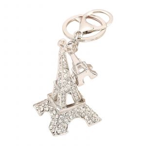 Gousset de cl&eacute; de Voiture porte-Cl&eacute;s Bling Trousseau Blanc Sac en Cuir Pendentif pour Sac &agrave; dos et les Cl&eacute;s de la Voiture - Neuf