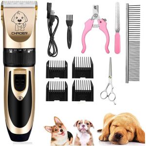 Jgd-Tondeuse Pour Chien Sans Fil &Agrave; Faible Bruit Et Haute Puissance, Tondeuse Pour Animaux De Compagnie Avec Moteur Puissant, Kit De Toilettage Pour Chien Adapt&eacute; Aux Chiens Et Chats &Agrave; Poils Longs Et &Eacute; - Neuf