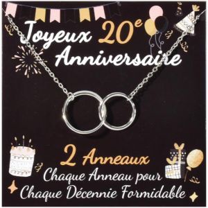 Kal-60 50 40 30 20 Ans Anniversaire Collier Cadeau D'anniversaire Femme Original Idee Cadeaux Anniversaire Pour Ma Fille A Sa Maman Tata Niece Belle Soeur Meilleure Amie Petite Fille Mamie Colliers B - Neuf