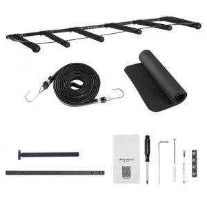 Support Vertical &agrave; 5 Niveaux pour Planches de Surf-Duoku-Rangement Mural Ajustable en M&eacute;tal avec Coussinets en Mousse - Neuf