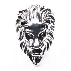 Bague Tete De Lion Tendance, Simple Et Elegante, En Alliage, Bijou Pour Homme, Cadeau (21 Mm) - Neuf