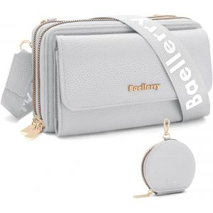 RFCBC-Sac Bandoulière Femme, Petit Sac a Main Bandoulière Femme en Cuir PU Sacs pour Téléphone Portable avec Réglables Bandoulière 8 Emplacements de Carte Sacs Bandoulière Besace Sacoche - Neuf