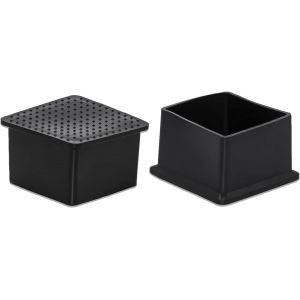 Lot De 8 Embouts De Protection Pour Pieds De Meubles En Pvc,Forme Carrée,5,0 X 5,0 Cm,50 X 50 Mm,Noir - Neuf
