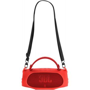 Housse de Protection en Silicone pour JBL Charge 6 - avec Sangle d&eacute;tachable et Crochet - &eacute;tui Uniquement (Rouge) - Neuf