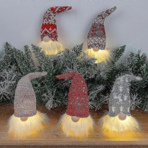 Scandinaves Gnome D&eacute;cor de No&euml;l en Peluche Lumineuse Poup&eacute;es avec Fonction &eacute;clairage Nocturne - Neuf