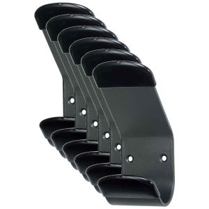 UNILUX Lot de 6 Pat&egrave;res STEELY &agrave; fixer Capacit&eacute; 50 Kg Noir - Neuf