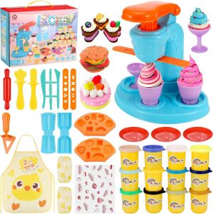 36 Pi&egrave;ces Salon de Glace Outils de p&acirc;te &agrave; Modeler Presse &agrave; ModelerP&acirc;te &Agrave; Modeler pour EnfantsAccessoires de p&acirc;te &agrave; Modeler SetAccessoires P&acirc;te &agrave; Modeler avec 12 Pots de Pate a Modeler - Neuf
