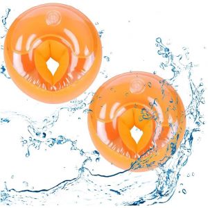 Brassard De Natation Orange Pour Enfant, Brassard De Natation Pour Piscine, Anneau De Natation Épais, Anneaux Flottants Gonflables, Accessoires De Natation - Neuf