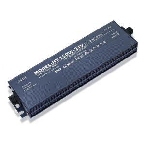 alimentation 24v 6.2A,Transformateur 220V 24V 150W,led driver 24v étanche IP67,Transfo AC à DC,convertisseur 220v 24v,pour CCTV MR16 G4 MR11 GU5.3 Ampoule et Bande Lumineuse LED,Non Dimmable - Neuf