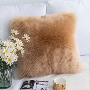 Peluche Fausse Fourrure Carré Décoratif Coussin Housse De Coussin Cas Nouvelle Série De Luxe - Neuf