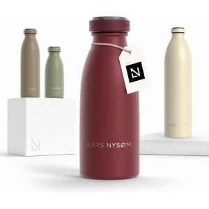 Gjfty-Gourde Inox 350ml | 0.35l Bouteille D`Eau Isolée | Gourde Étanche Pour Le Sport, La Bicyclette, Les Enfants (Berry Red, 350ml) - Neuf
