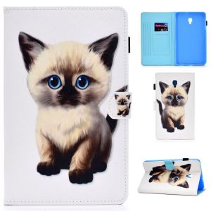 Housse Pour Samsung Galaxy Tab A 8.0 (2017) Sm-T380 T385, Beau Pu Cuir Aimant Double Portefeuille Support Porte-Carte Protecteur Coque &Eacute;tui &Agrave; Rabat Avec Fonction De Veille / R&eacute;veil Automatique (Dt-17) - Neuf