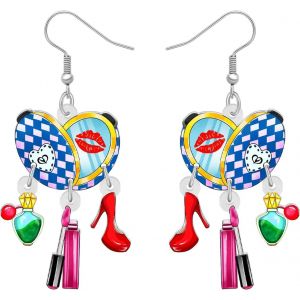 Kal-Acrylique Fun Sèche - Cheveux Boucles D'oreilles Peigne Ciseaux Mode Dangereuse Bijoux Coiffeur Beauté Cadeaux Pour Femmes - Neuf