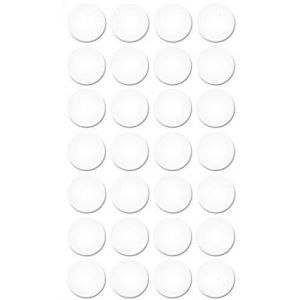 Cache-vis Autocollants pour Meubles - Cache-vis - Cache pour vis et Trous de per&ccedil;age - Capuchons de Protection pour Meubles - &Oslash;20 mm - 28 pi&egrave;ces - Enduit pour Meubles (Blanc Brillant) - Neuf