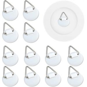 Lot De 50 Crochets Adh&eacute;sifs Invisibles,Accroches Tableaux Adh&eacute;sives Pour Plaque Murale,Crochets Adh&eacute;sifs Pour Assiette,Tableaux,D&eacute;coration Murale (Blanc) - Neuf