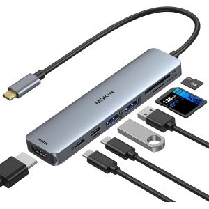 Docking Station Usb C (Gris 6 En 1) - Neuf