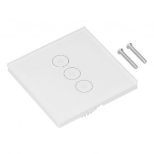 HJLIAN Interrupteur mural intelligent Wi-Fi, panneau en verre, commande vocale tactile a distance - Neuf