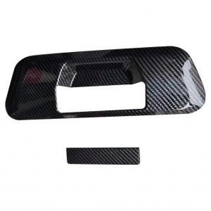 Pour Navara Np300 St 2014-2020 Arrière Coffre Queue Porte Poignée Bol Couvercle Garniture Décor Accessoires De Voiture,Fibre de Carbone Abs - Neuf