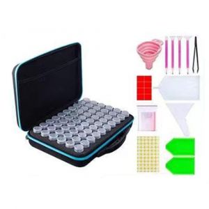 Sac De Rangement Pour Accessoires De Peinture Diamant (Bleu) - Rangement De Perles Et Accessoires De Peinture Diamant - Neuf