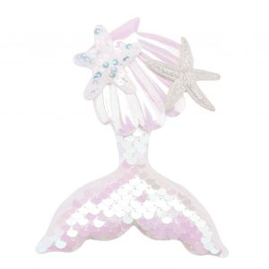 Pince À Cheveux Fille Paillettes Brillantes Queue De Sirène Épingle À Cheveux Avec Coquillage Mignon Accessoires Pour Cheveux Fille Épingle À Cheveux Thème Sirène Pince De Style En Métal Bijoux-Blanc - Neuf