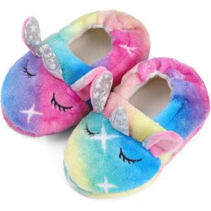 Ihkhu-Chausson Enfant Fille Garcon Animaux Peluche Souple Pantoufle Enfants Caoutchouc Antidérapantes - Neuf