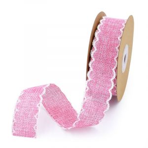 1 rouleau de 10 mètres de ruban de lin, ruban de toile de jute, ruban de tissu DI - Neuf