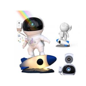 Projecteur De Galaxie Astronaute Avec Disques De Film Interchangeables Et Angle De Projection R&eacute;glable - Neuf