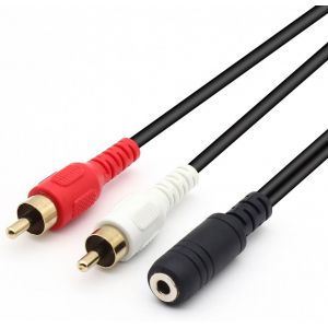 Camera Video Cable 3.5mm to RCA AV Cable,3.5mm Male to 3RCA Male Plug for AUX Stereo Audio Cable for Smartphones,MP3,Tablets,Speakers,Home Theater (3.5 Female to 2RCA 30cm) - Neuf