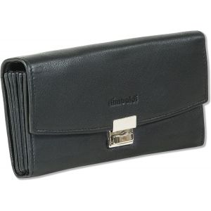 CMJAAGUR-Kellnerb&ouml;rse Serrure De Taxi 3 Voies En Cuir Nappa De Vachette Souple Noir, Noir , L X H X T (Cm) = 18.5 X 9.5 X 4.5, Porte-Monnaie[M1699] - Neuf