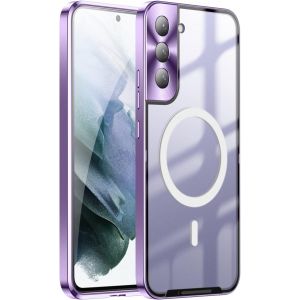 Sjzg-Hercn Metal Protective Case For Samsung Galaxy S21+ 5g 6.7"; Ring Magsafe Magnet - Wireless Charging - Aviation Aluminum Metal Protective Bumper Designed - Built-In Camera Lens Film - Slim (Purp - Neuf