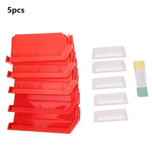 Boite de rangement murale pour outils, 5 pieces, pour vis, ecrous, joints, pieces d'atelier (110 x 105 x 50 cm) - Neuf