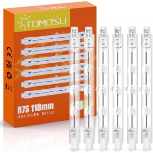 R7s Ampoule Halogène 118mm 230w, 4650lm 230v Dimmable Halogène R7s Blanc Chaud 2800k, J118 Ampoule Halogene Crayon Pour L'éclairage De Paysage, Sécurité, Lampadaire, Lot De 6[Amp740783] - Neuf