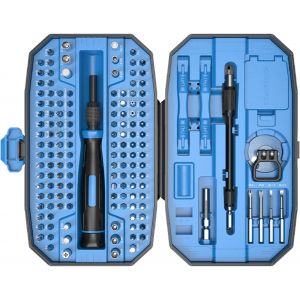 (Bleu)152, 1 Jeu de Tournevis de Pr&eacute;cision, Mini Trousse &agrave; outils, Magn&eacute;tique Outils de R&eacute;paration avec Torx Triangle Bits etc, Pour iPhone, Switch, PS4, PS5, des Lunettes, des Montres, des PC - Neuf